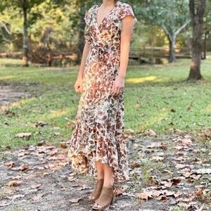 NWT ❤️ DREW Terra Dress in Vintage Garden Floral Paisley Wrap (Anthropologie)